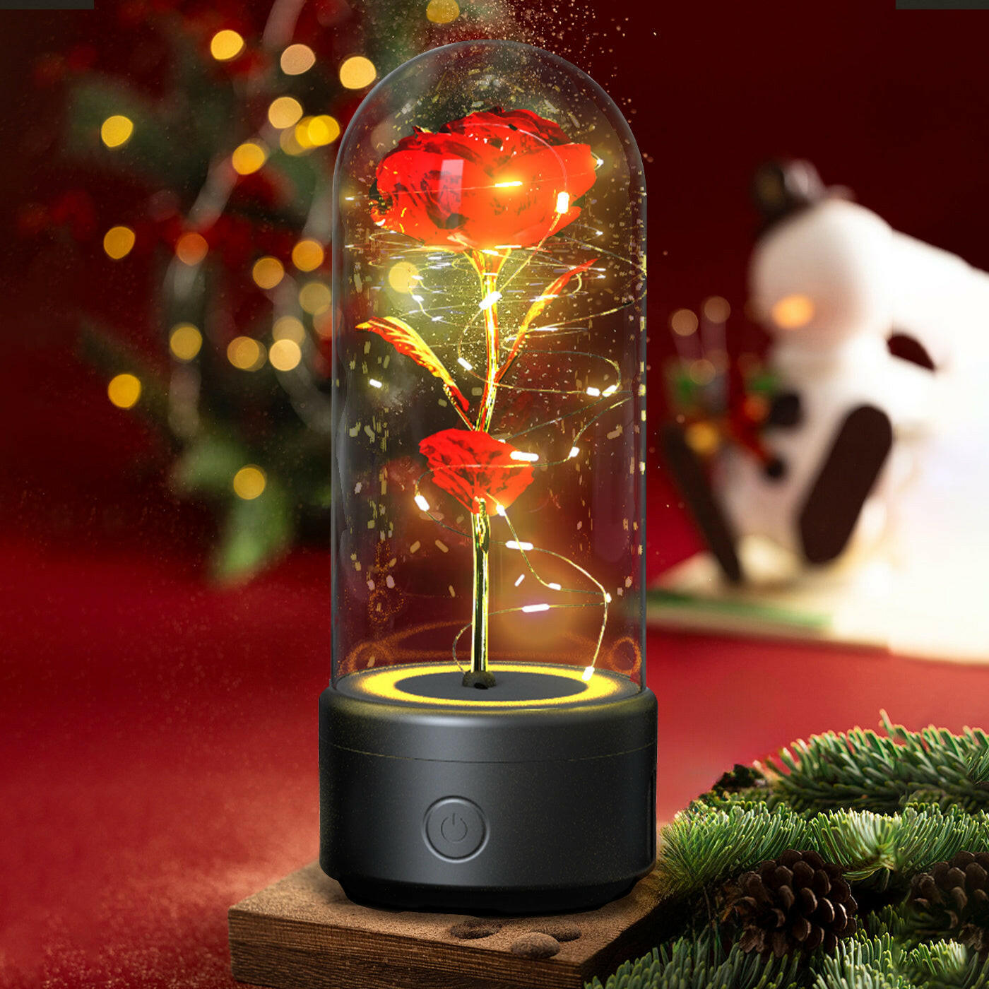 2 in 1 Rose Flowers LED Light and Bluetooth Speaker | KCL.