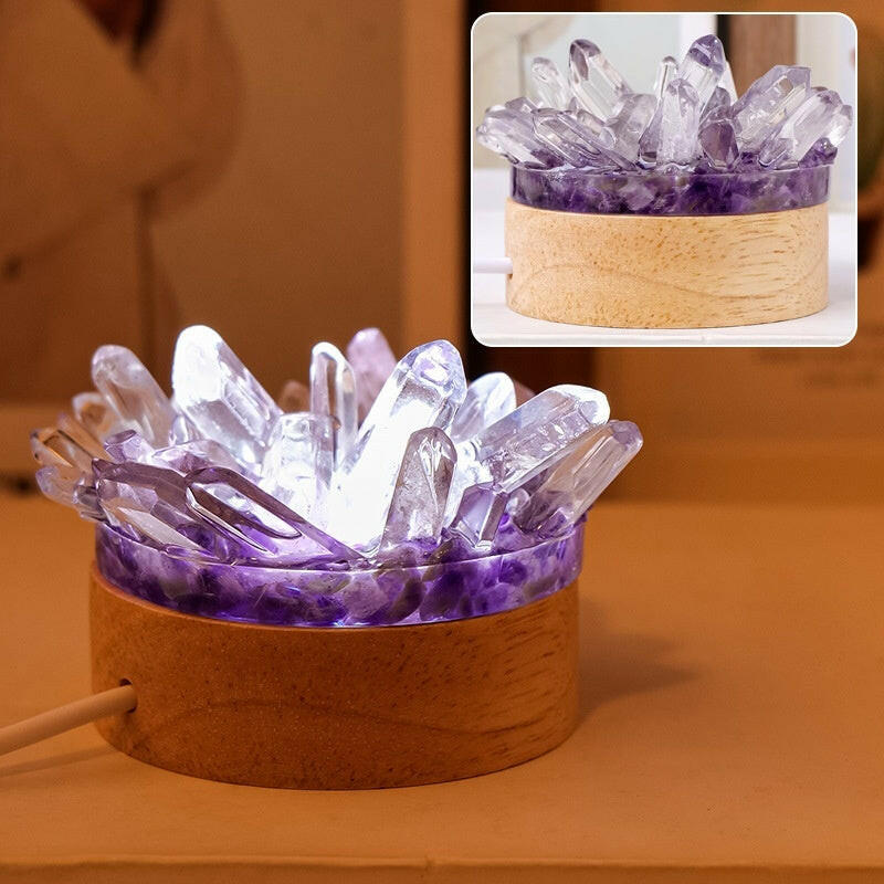 Natural Amethyst  Small Night Lamp Ornaments | KCL.