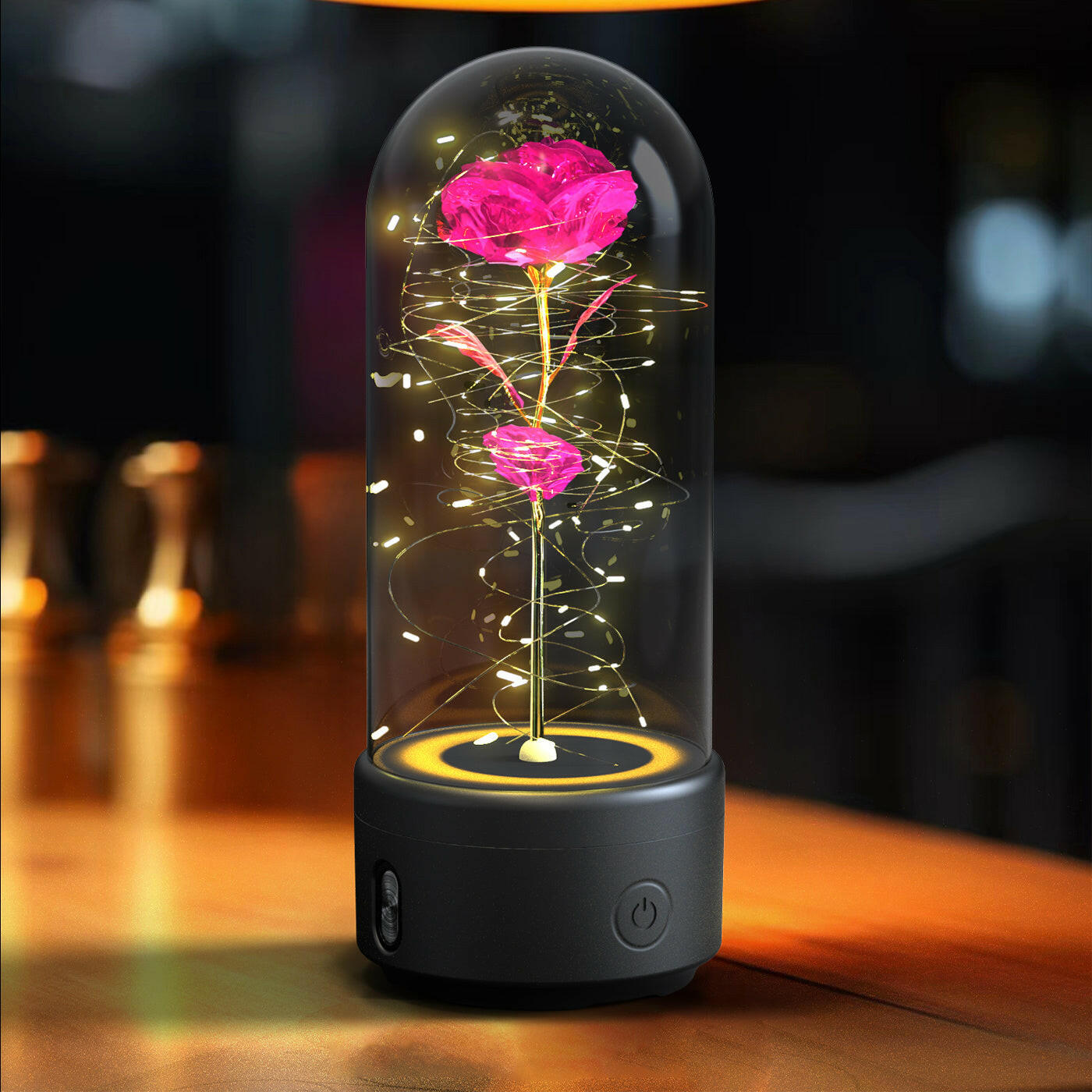 2 in 1 Rose Flowers LED Light and Bluetooth Speaker | KCL.