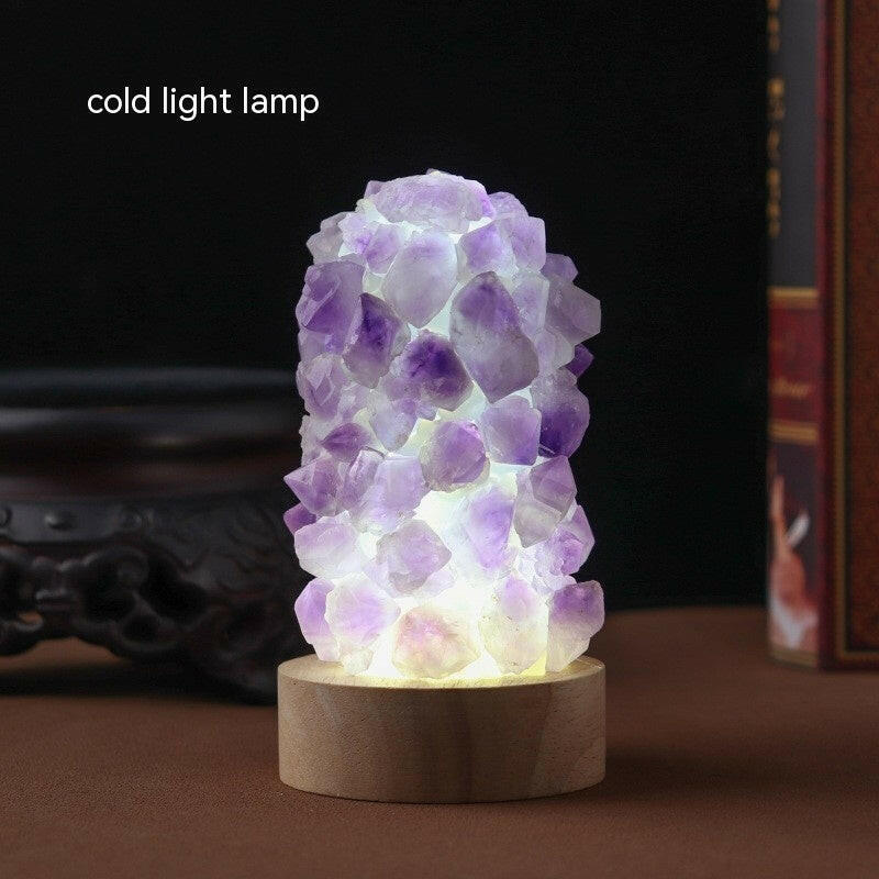 Natural Amethyst Tooth Flower Mini Night Light | KCL.